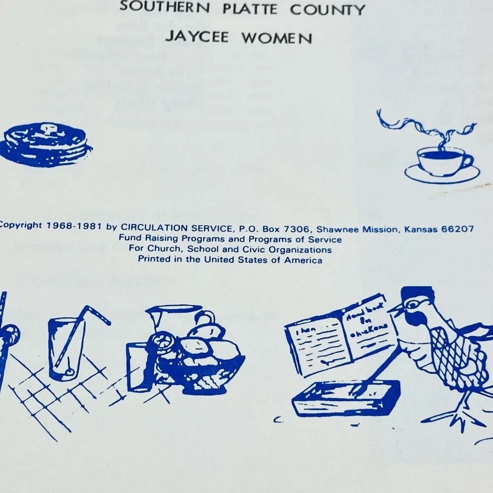 Vintage 1981 Kitchen Witchery Jaycee Women Platte County Cookbook Cook‎ Book